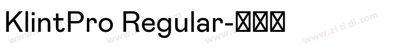 KlintPro Regular字体转换 KlintPro Regular字体转换